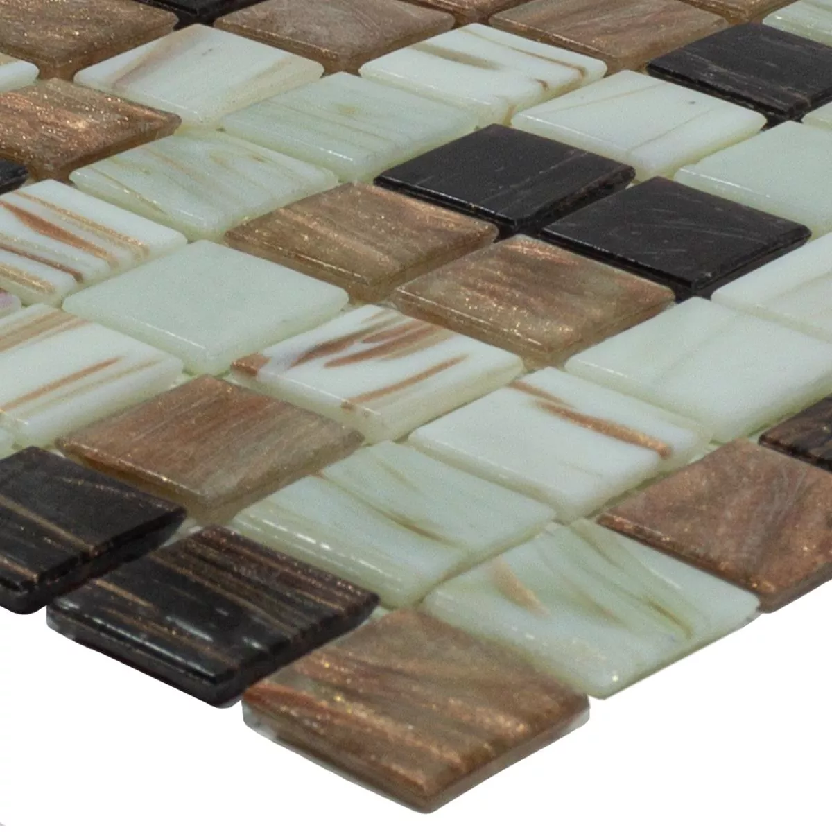 Skleněná Mozaika Lima Zlatý Efekt Hnědá Bílá Mix Skleněná Mozaika Lima Zlatý Efekt Hnědá Bílá Mix