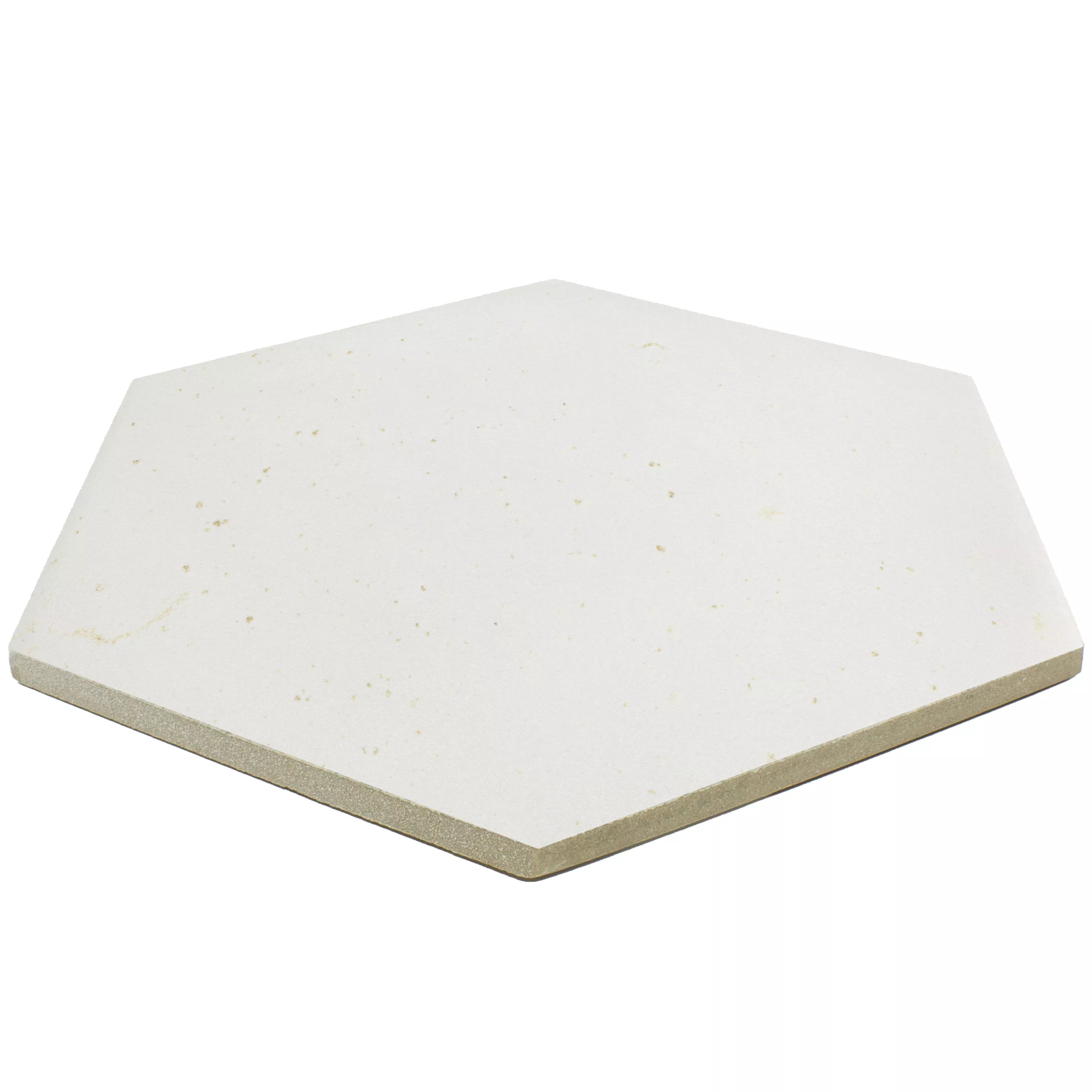 Podlahové Dlaždice Arosa Matný Šestiúhelník Bílá 17,3x15cm