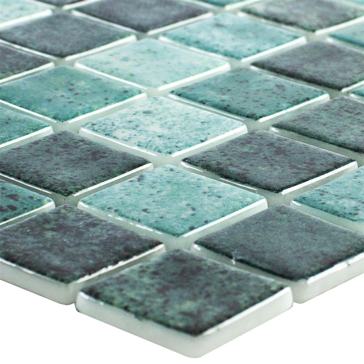 Skleněná Mozaika Do Bazénů Baltic Zelená 25x25mm