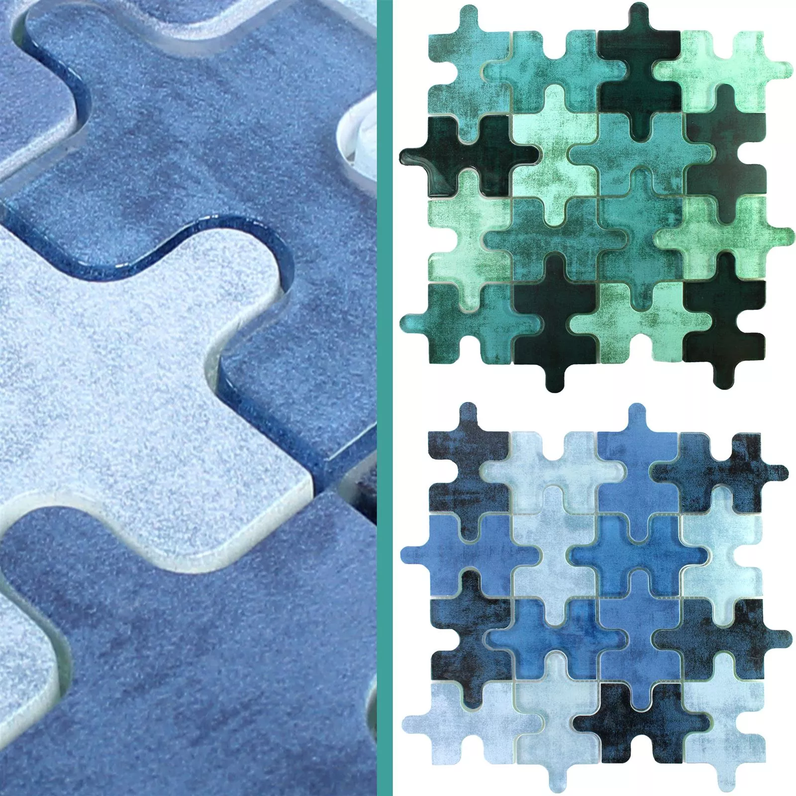 Vzorek Skleněná Mozaika Dlaždice Puzzle
