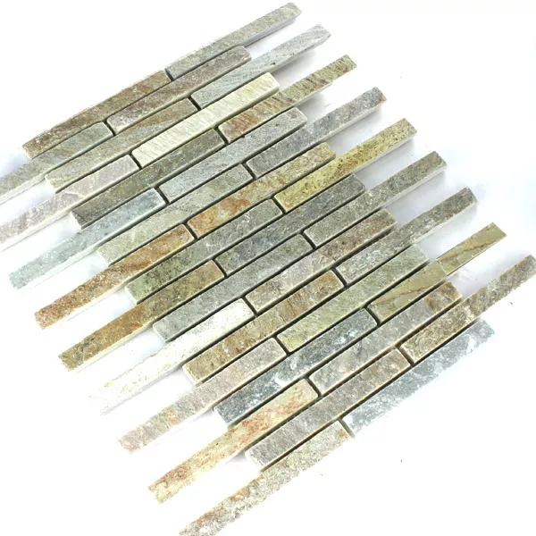 Vzorek Mozaiková Dlaždice Přírodní Kámen Křemenec Béžová Mix Sticks