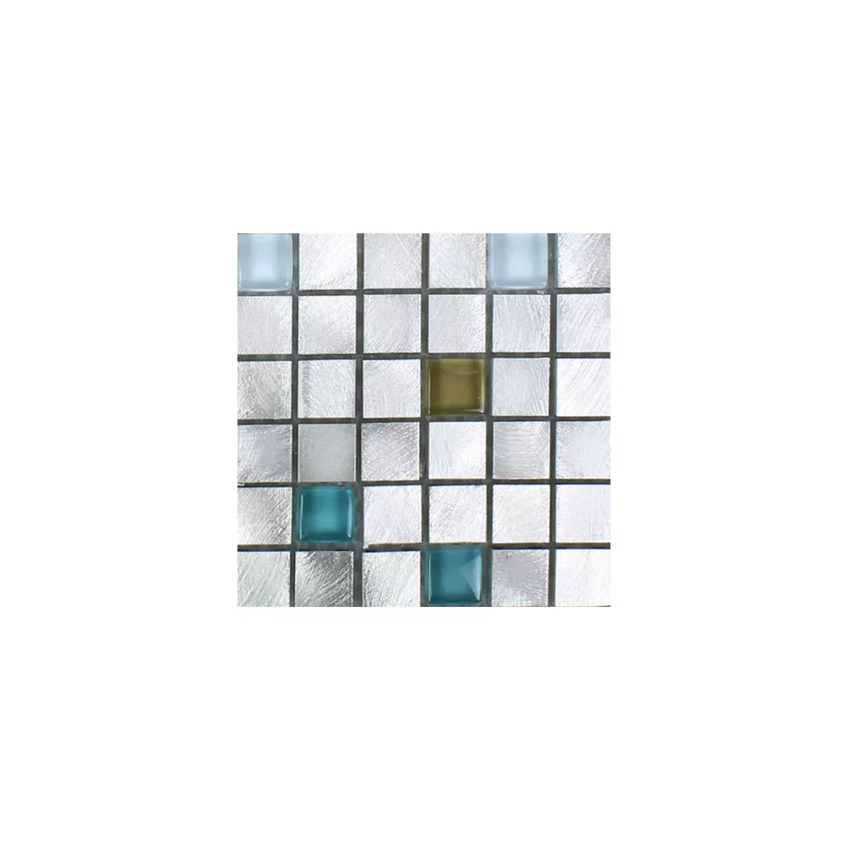 Vzorek Mozaiková Dlaždice Lissabon Hliník Sklo Mix Pestrobarevná