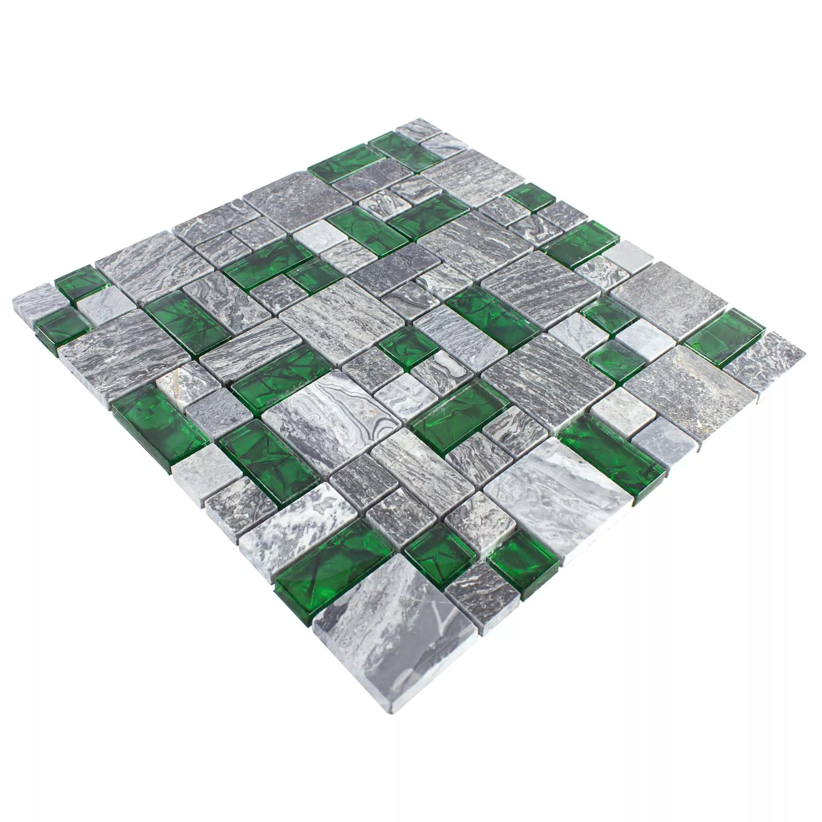 Vzorek Skleněná Mozaika Dlaždice Z Přírodního Kamene Manavgat Šedá Zelená ix