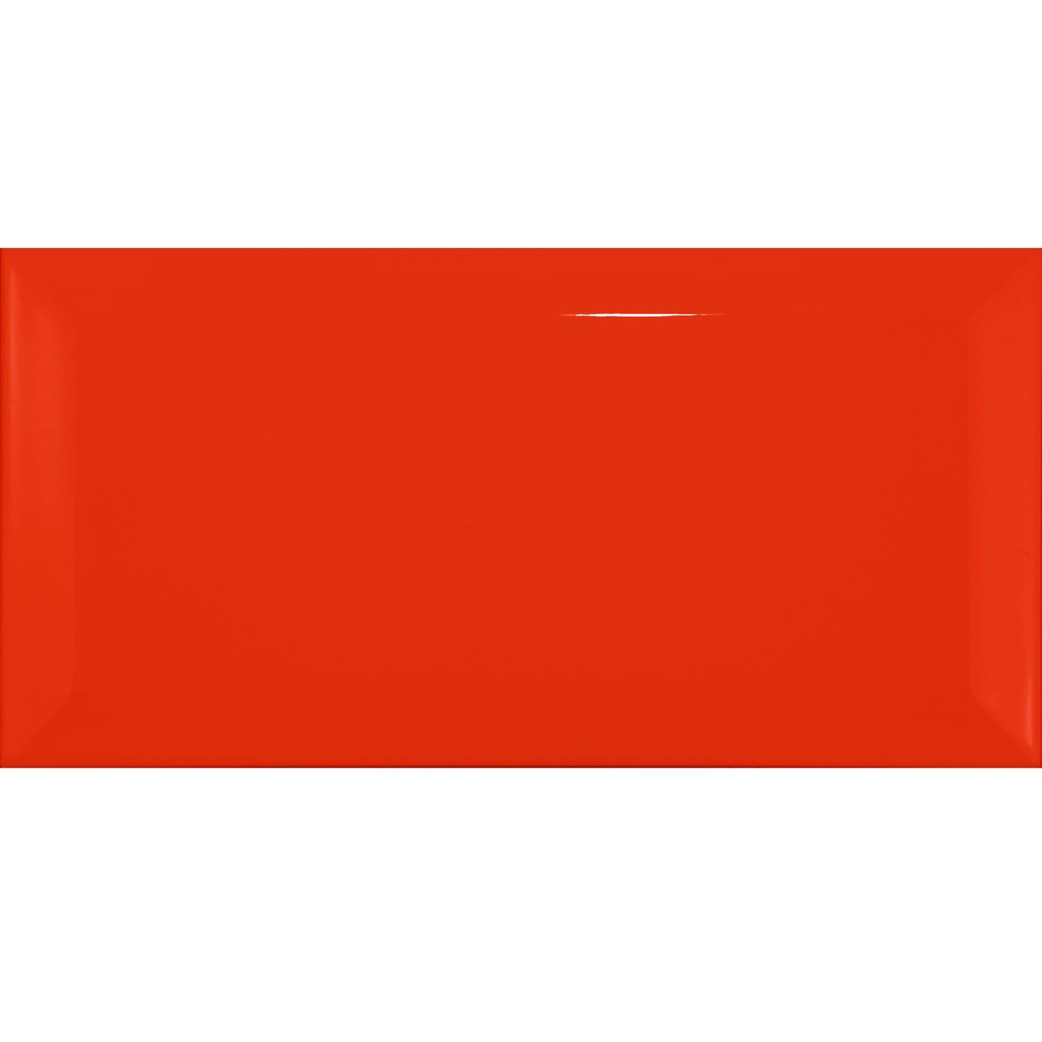 Dlaždice metra Červená Lesklá 7,5x15 cm Fazeta Pitcox Rojo
