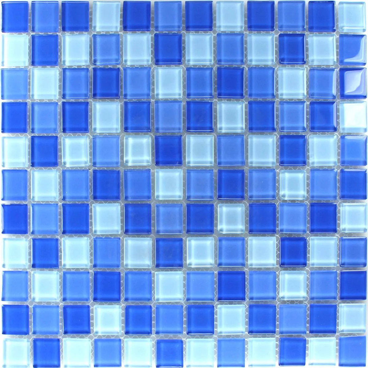 Vzorek Mozaiková Dlaždice Sklo Světle Modrá 