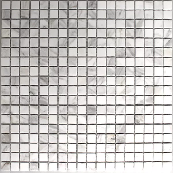 Mozaikové Dlaždice Mramor 15x15x8mm Bílé Leštěné