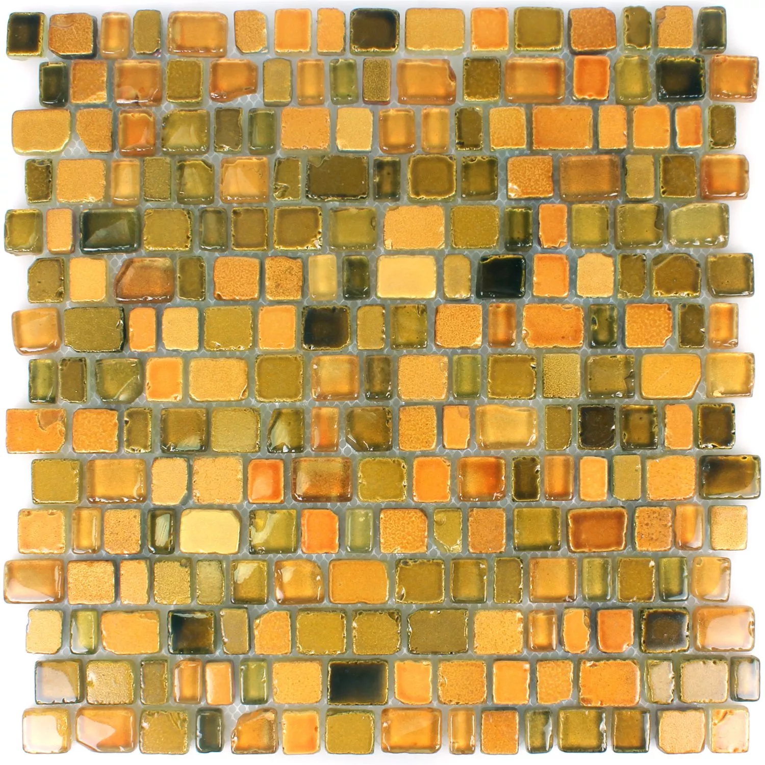 Vzorek Mozaiková Dlaždice Sklo Roxy Žlutá