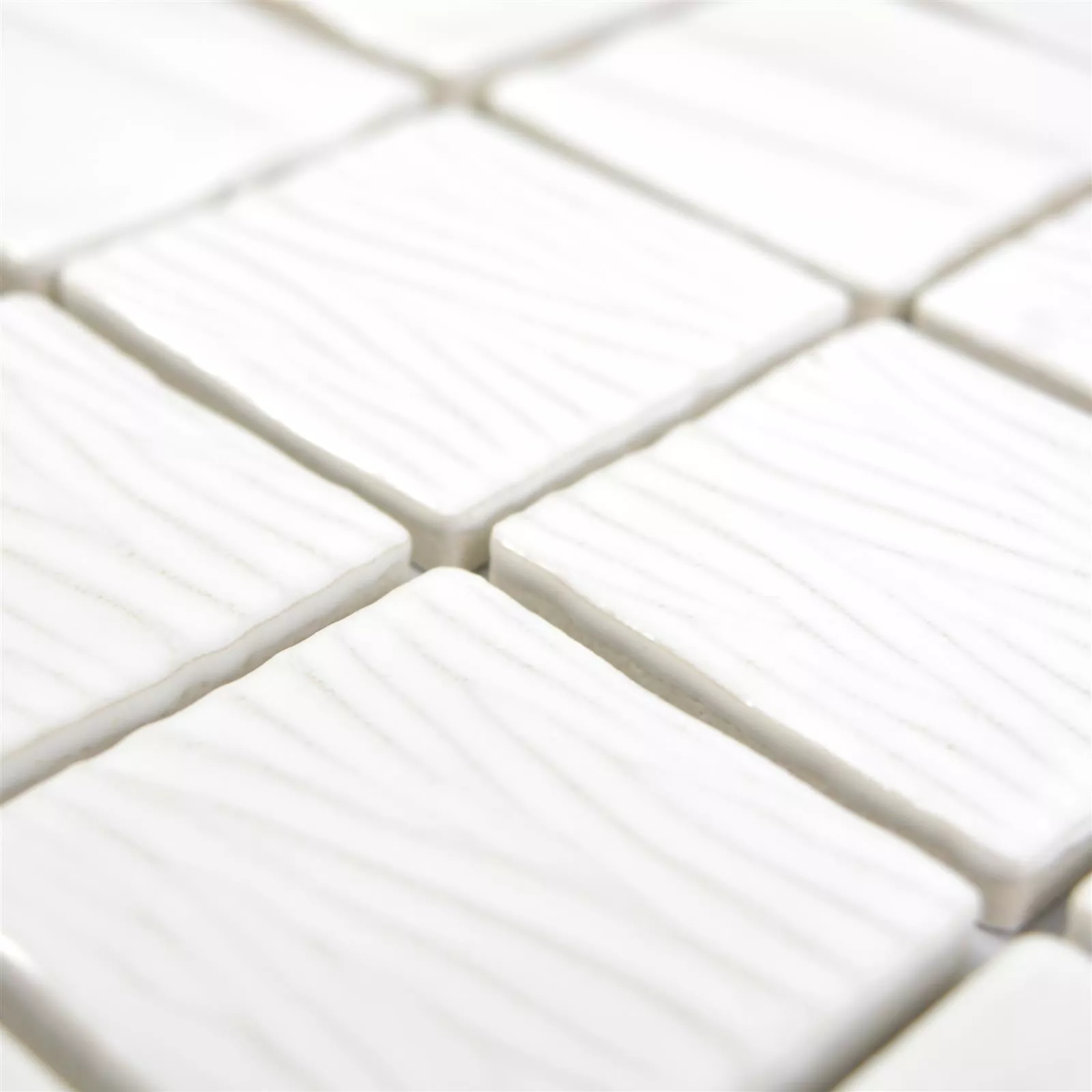 Keramické Mozaikové Dlaždice Rokoko 3D Elegance Bílá