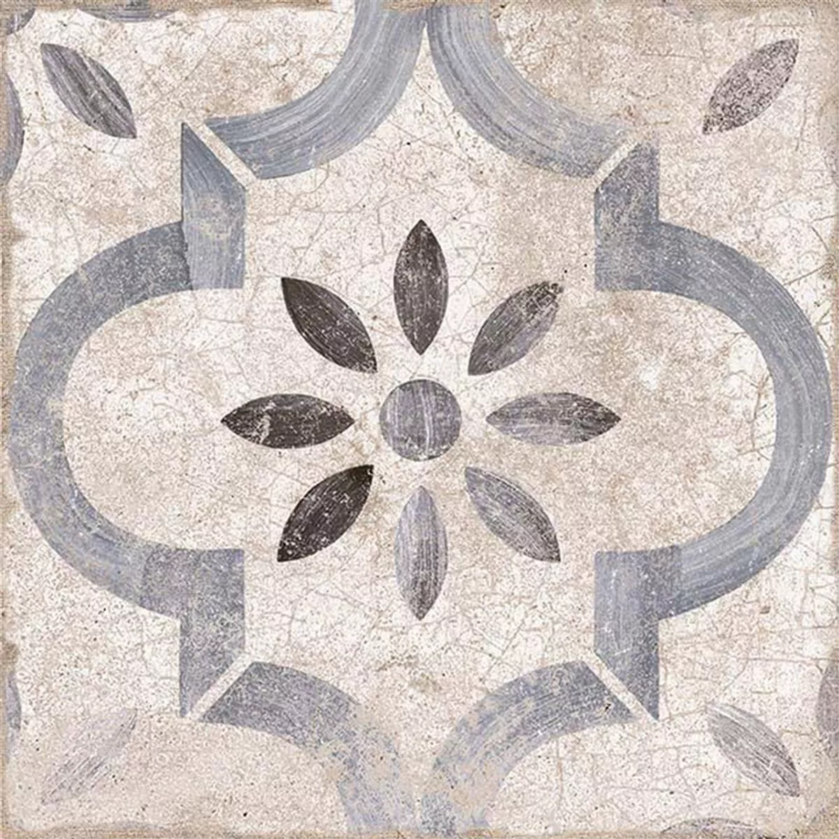 Kameniny S Porcelánovou Povrchovou Úpravou Dlaždice Allora Dekor Modrá 22,5 x 22,5cm