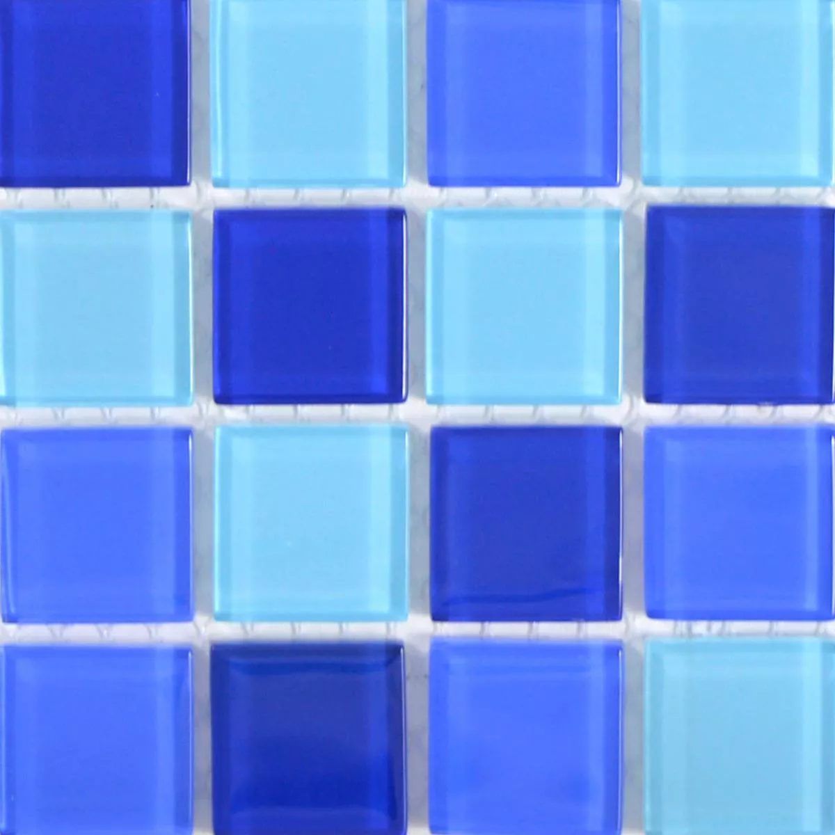 Vzorek Skleněná Mozaika Dlaždice Bommel Modrá