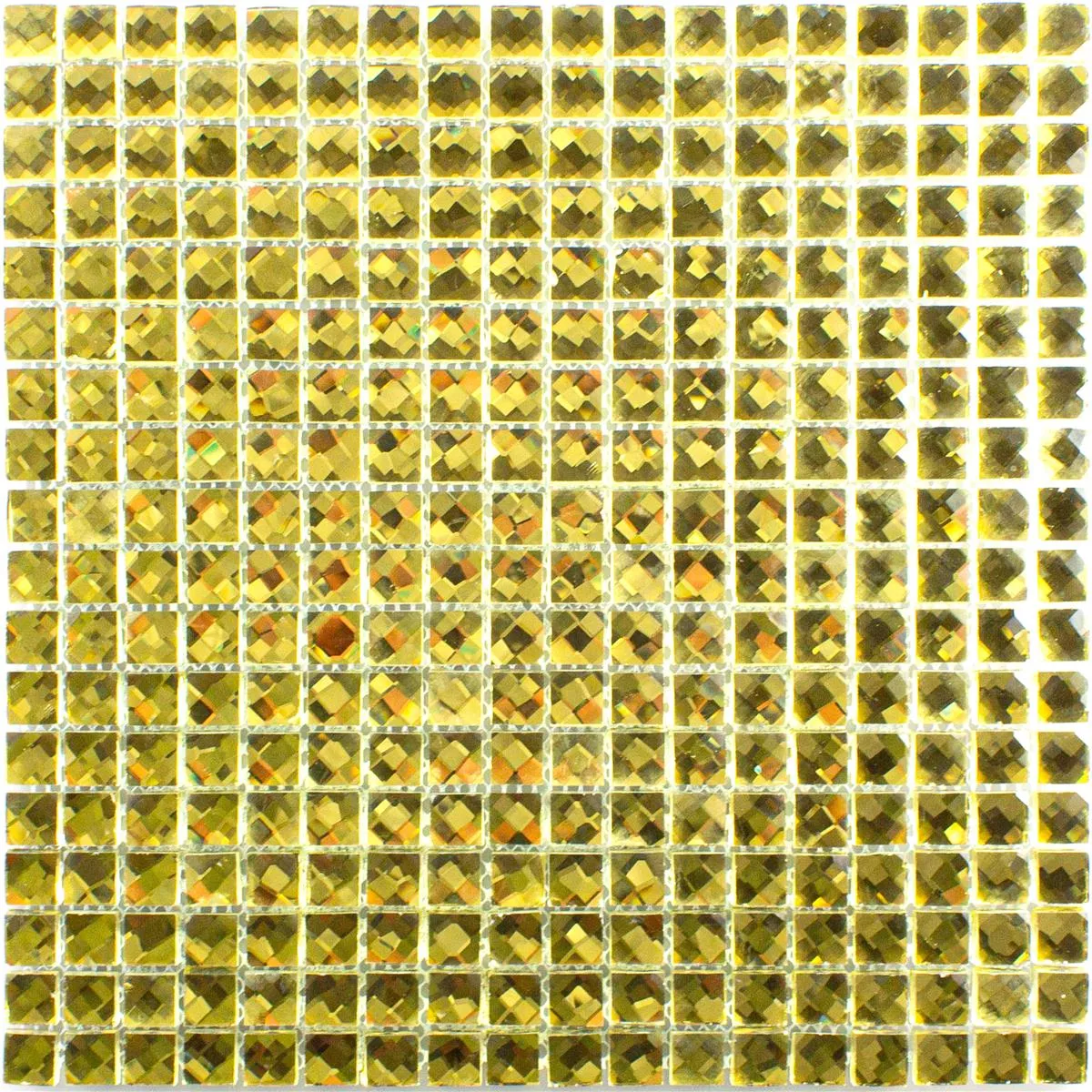 Vzorek Sklo Keramická Mozaika Victoria Zlatá Čtverec 15