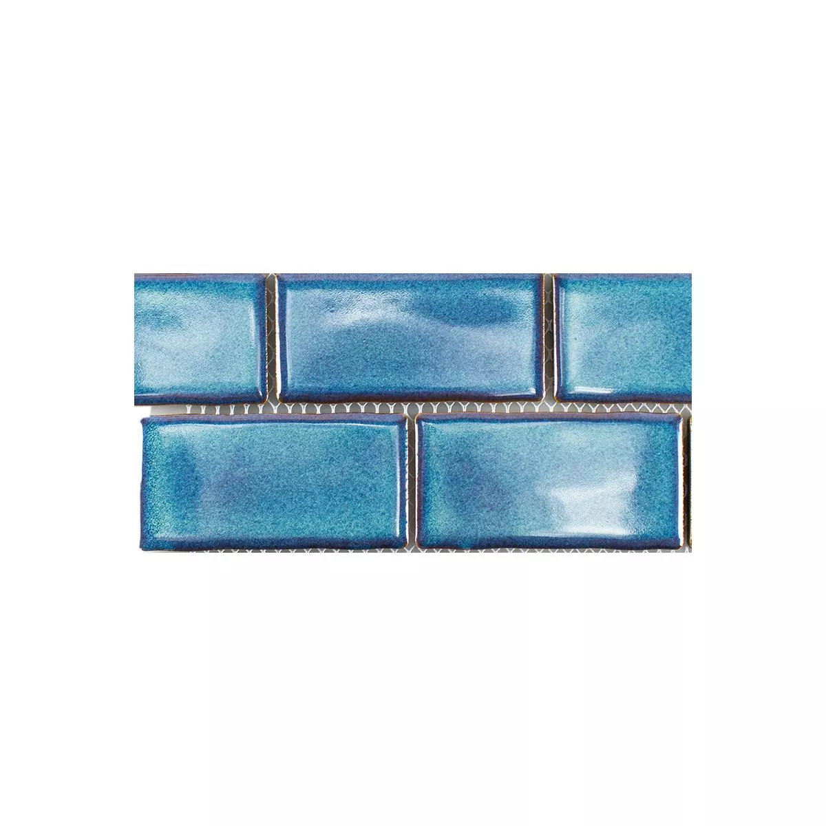 Vzorek Keramika Mozaikové Dlaždice Florenz Ručně Vyrobené Modrá