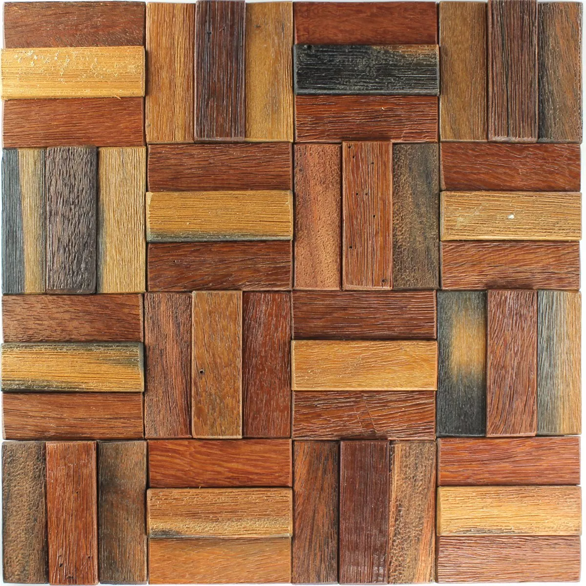 Vzorek Dřevěná Mozaika Dlaždice Lodní Prkna Lakovaný
