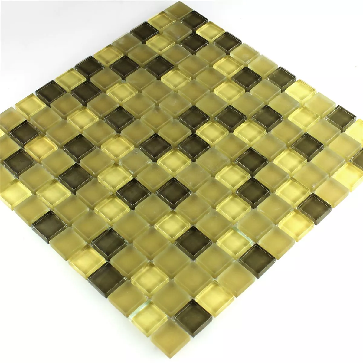 Skleněná Mozaika Dlaždice Yellow 23x23x8mm