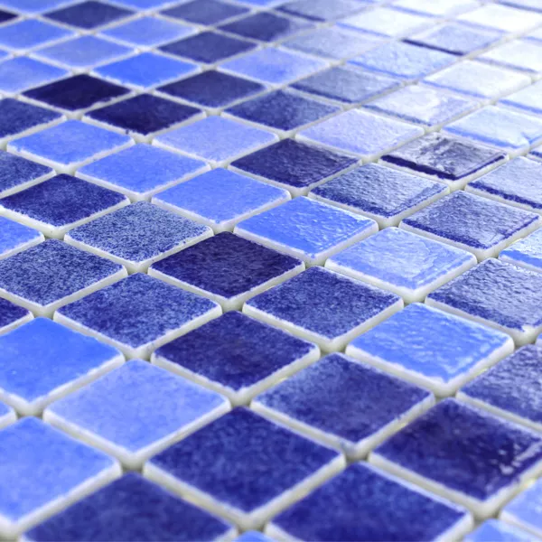 Vzorek Sklo Plavecký Bazén Mozaika  Modrá Mix