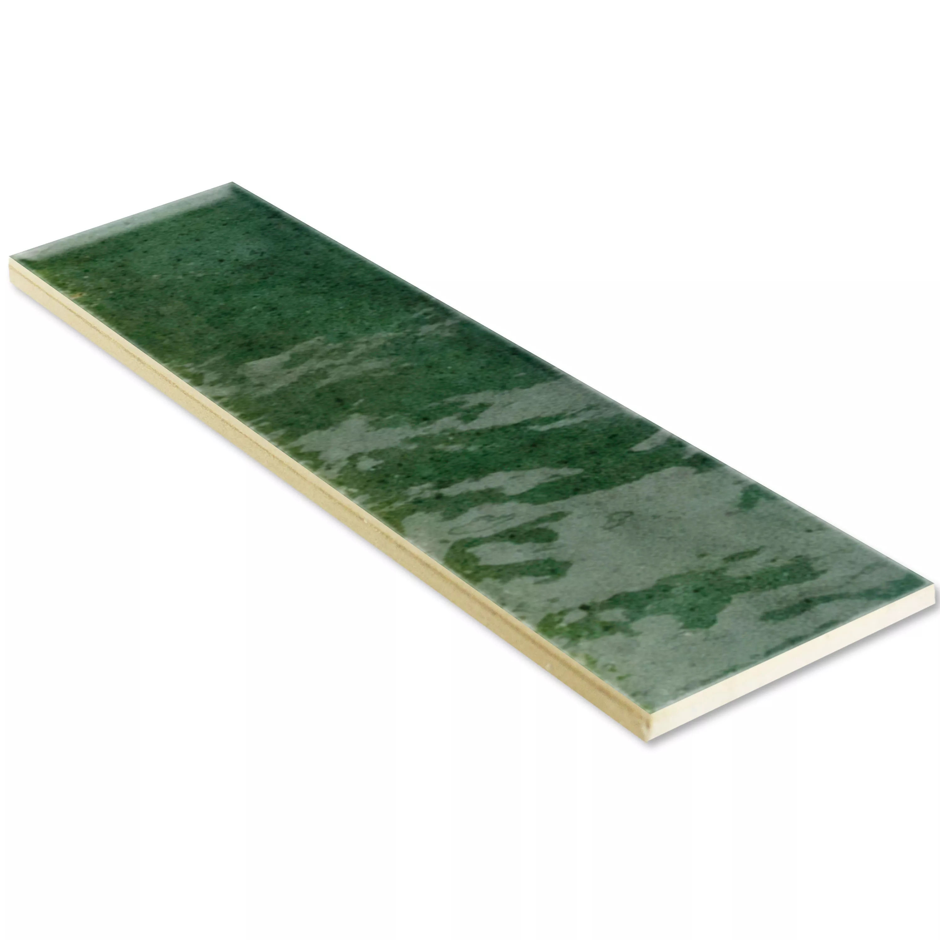 Vzorek Nástěnné Obklady Laguna Lesklá Zvlněné Zelená 6x24cm