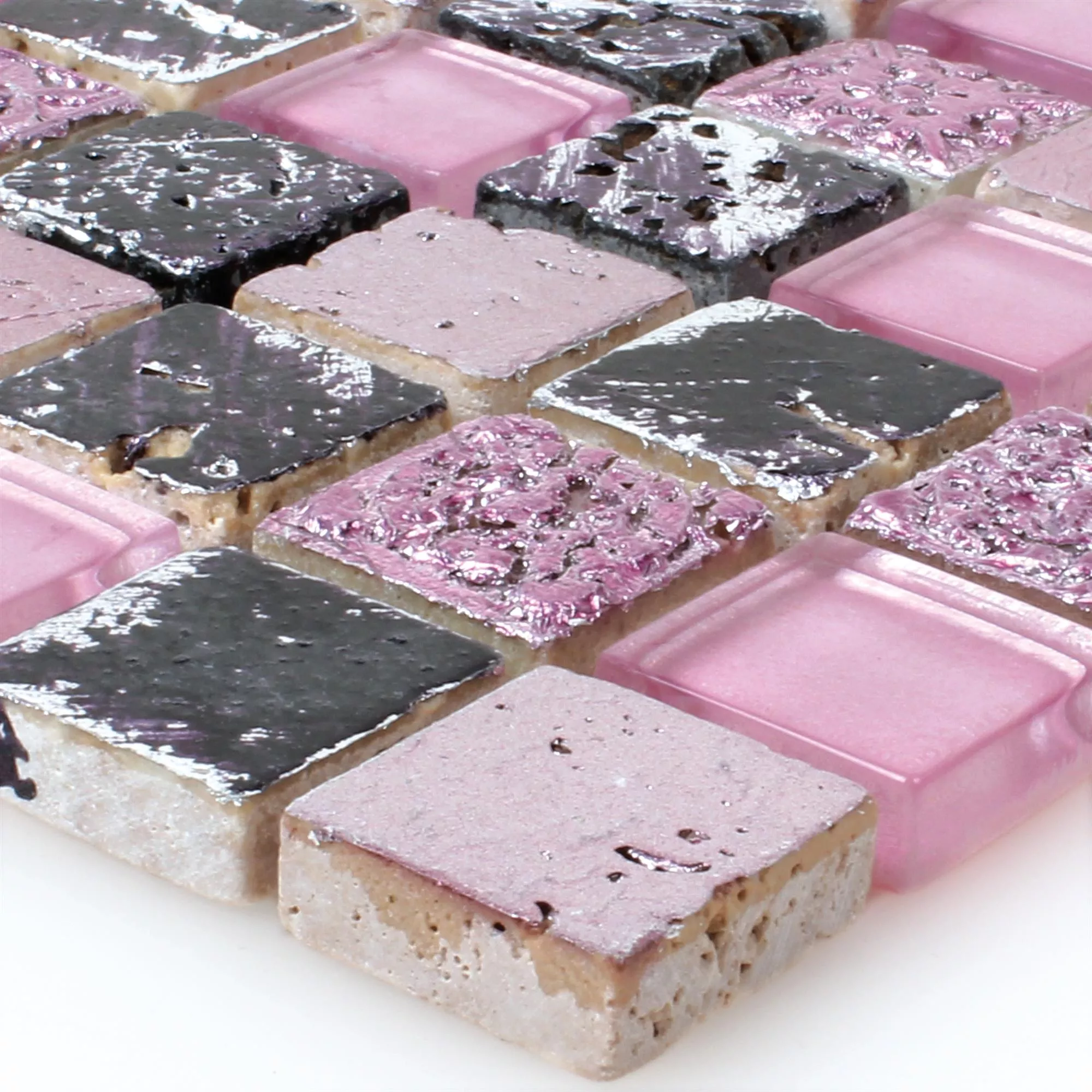 Mozaiková Dlaždice Sklo Pryskyřice Přírodní Kámen Růžová Pink Mix Mozaiková Dlaždice Sklo Pryskyřice Přírodní Kámen Růžová Pink Mix