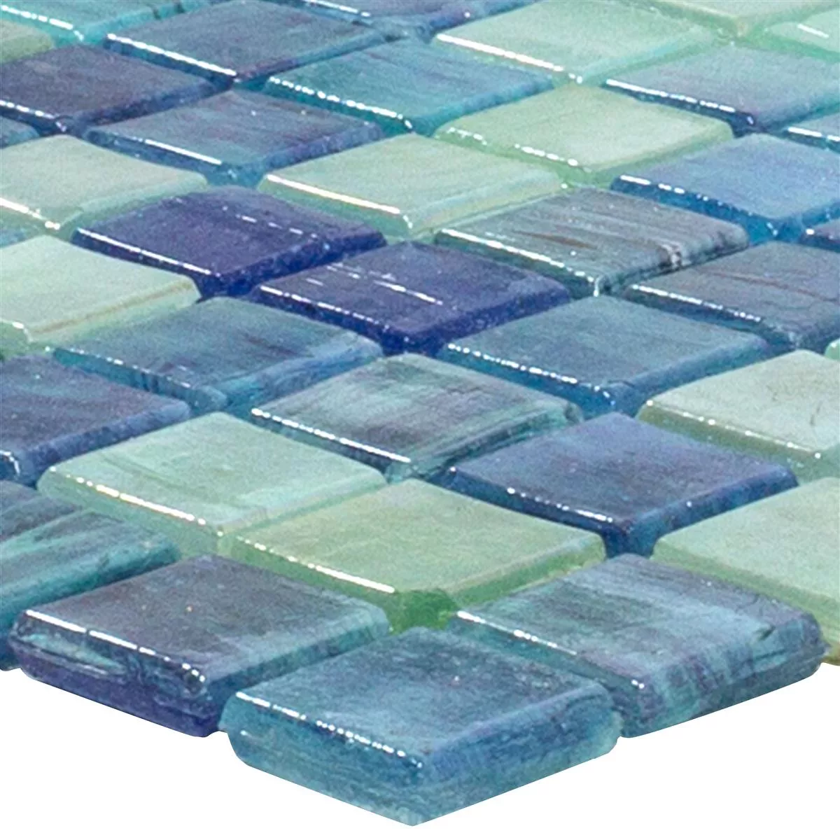 Skleněná Mozaika Dlaždice Carla Modrá Tyrkysový