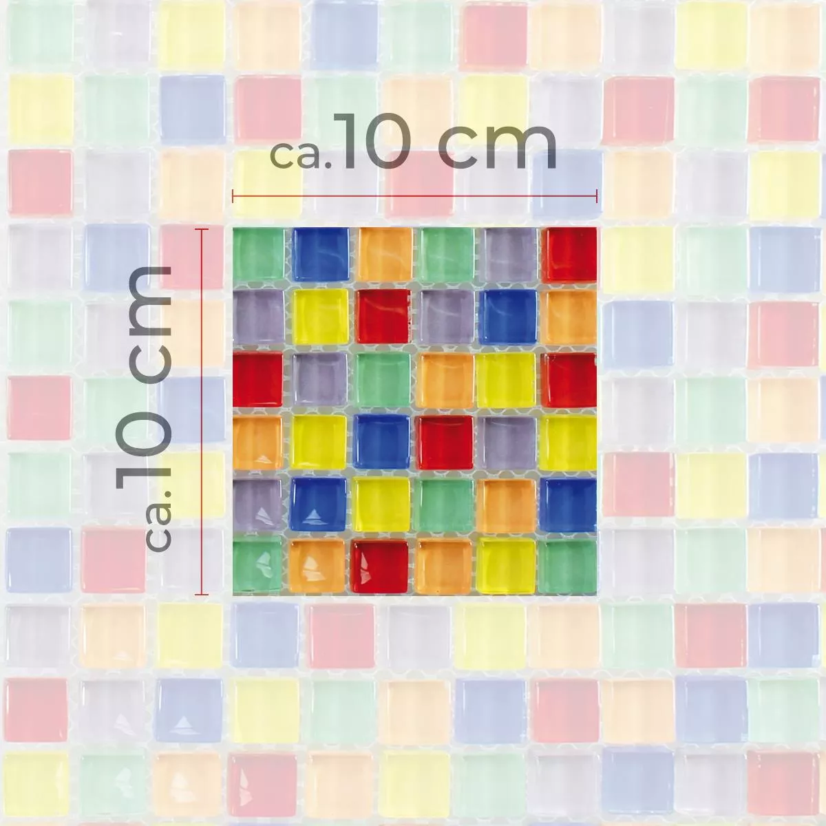 Vzorek Skleněná Mozaika Dlaždice Fredonia Pestrobarevná Mix
