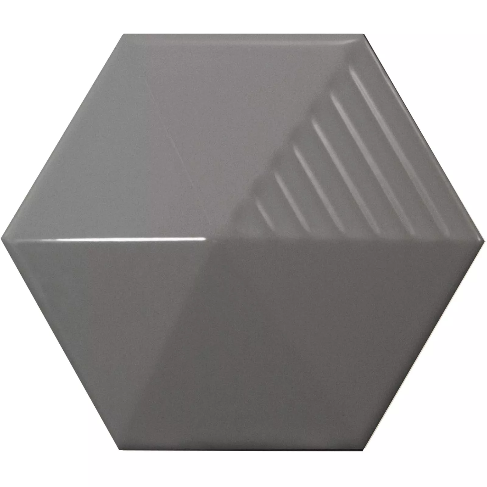 Nástěnné Obklady Rockford 3D Šestiúhelník 12,4x10,7cm Šedá