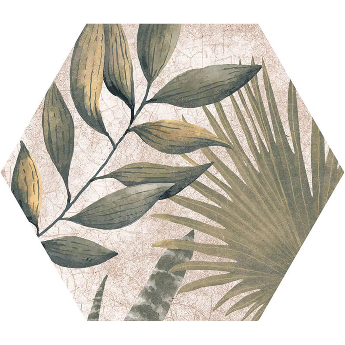 Kameniny S Porcelánovou Povrchovou Úpravou Dlaždice Honiara Šestiúhelník Dekor Zelená 22,5x25,9cm Dekor Kameniny S Porcelánovou Povrchovou Úpravou Dlaždice Honiara Šestiúhelník Dekor Zelená 22,5x25,9cm Dekor