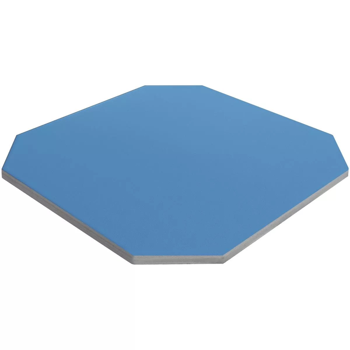 Vzorek Kameniny S Porcelánovou Povrchovou Úpravou Dlaždice Genexia Uni Modrá Osmiúhelník 20x20cm