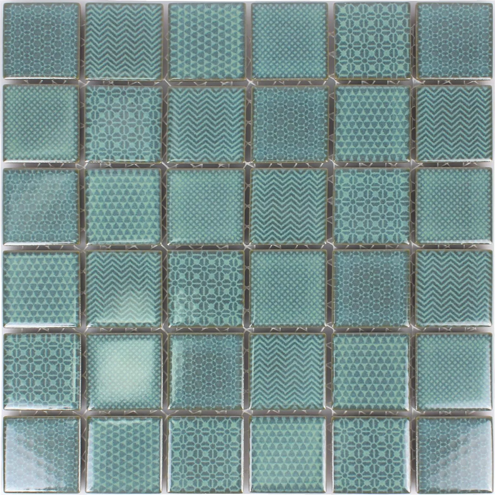 Vzorek Mozaiková Dlaždice Keramika Sapporo Zelená