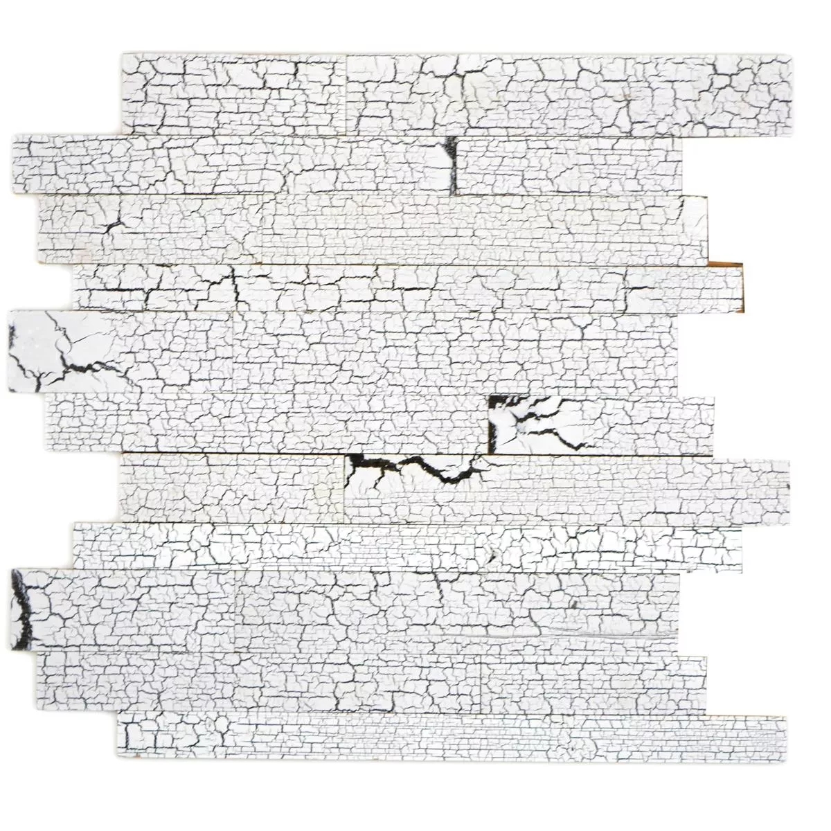 Mozaiková Dlaždice Dřevo Paris Kompozitní Samolepicí Bílá