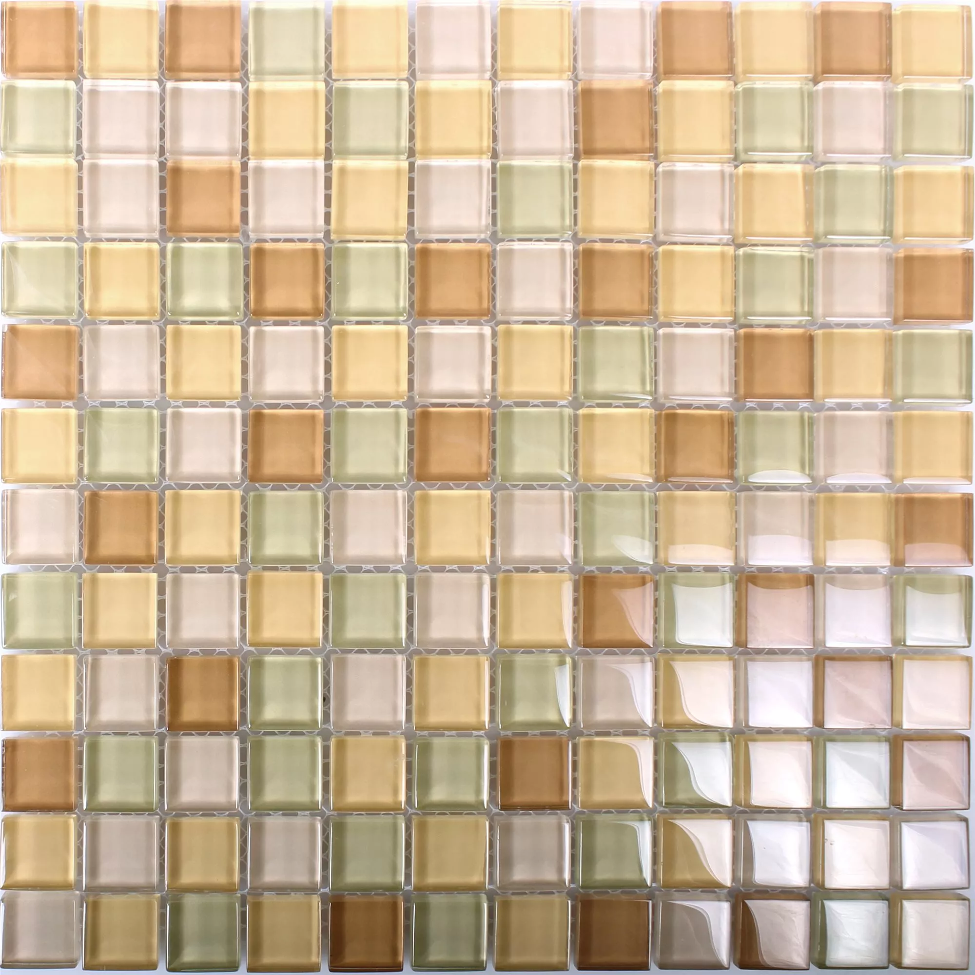 Vzorek Skleněná Mozaika Dlaždice  Béžová Mix
