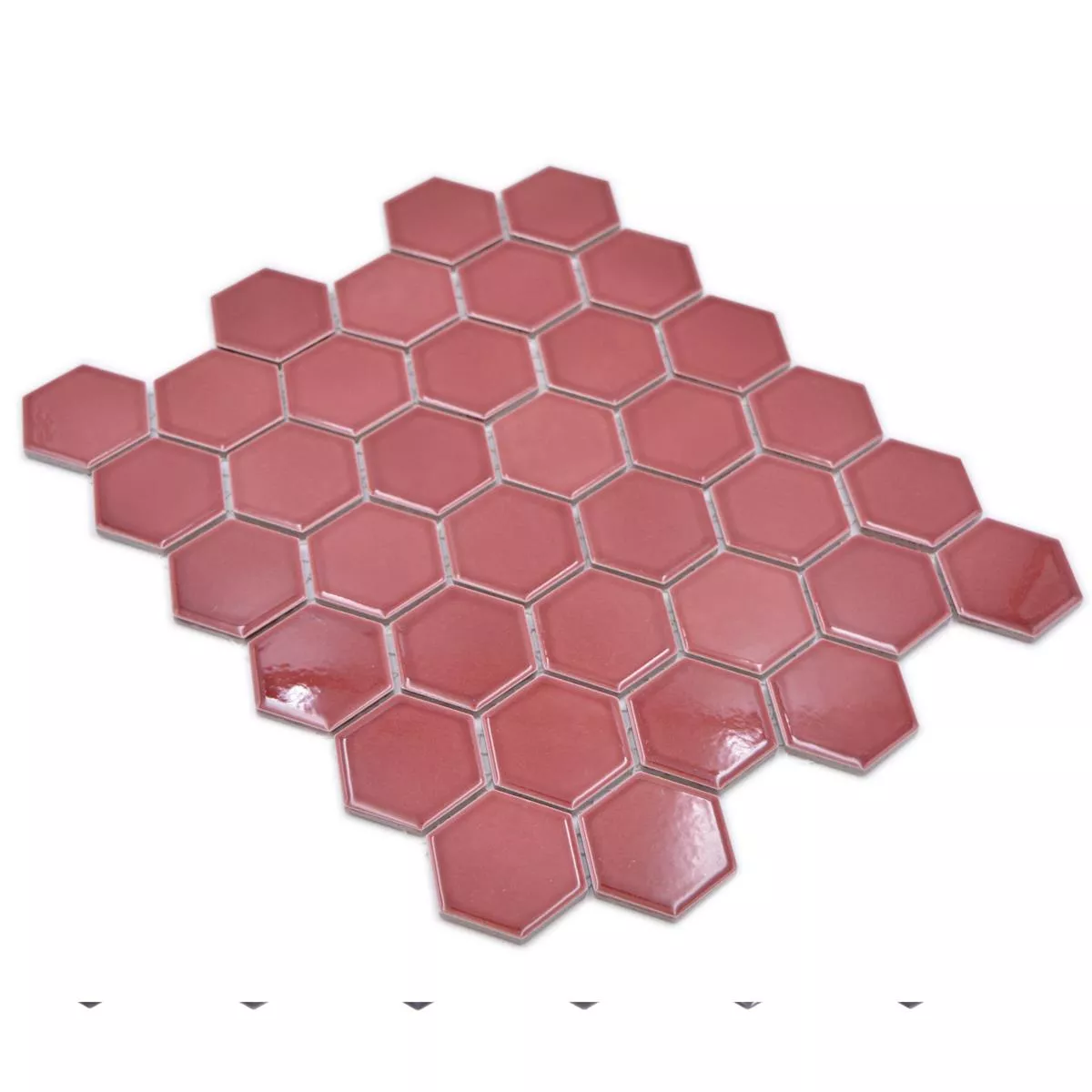 Keramická Mozaika Salomon Šestiúhelník Bordeaux Červená H51