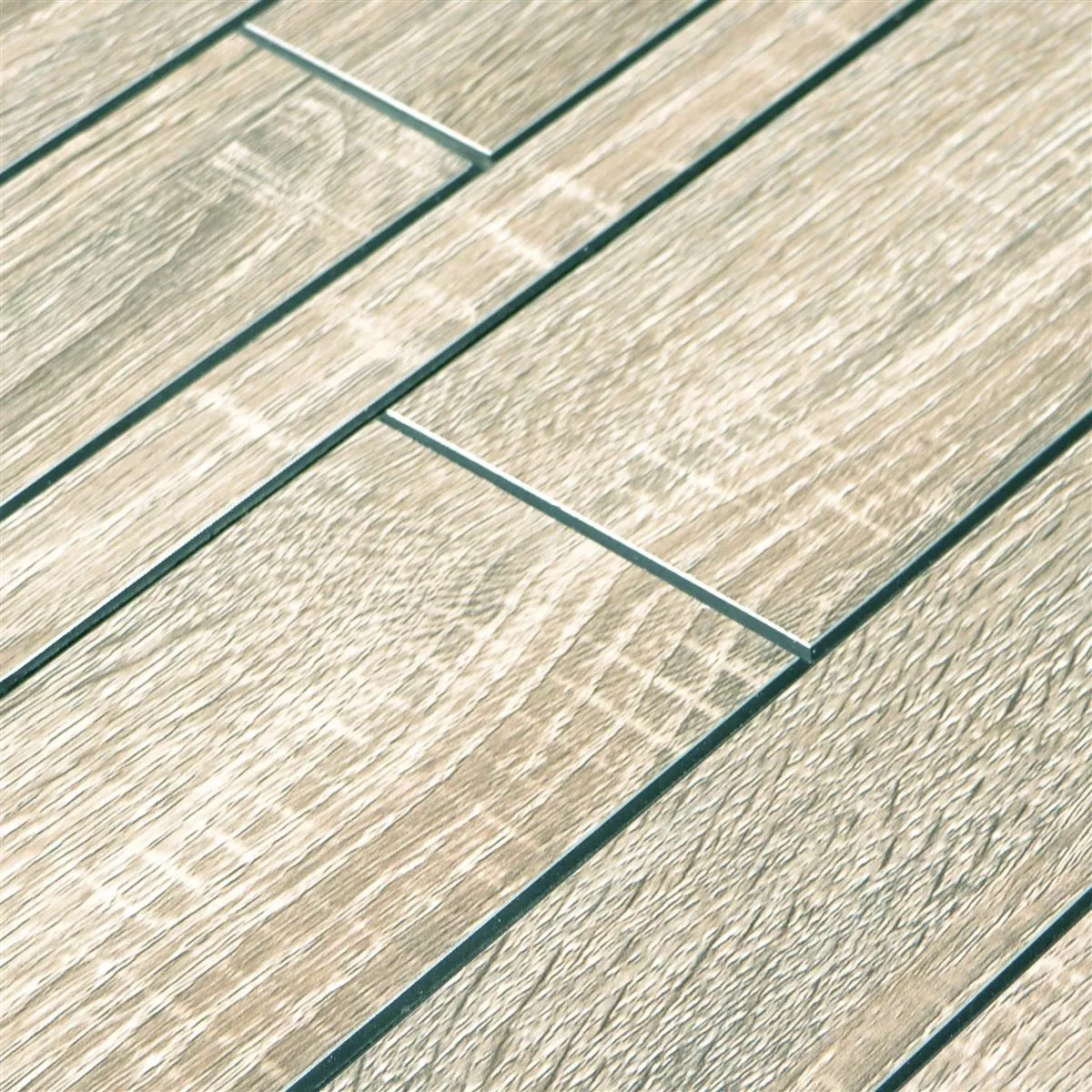 Dřevěný Vzhled Mozaiková Dlaždice Richland Samolepicí Šedá