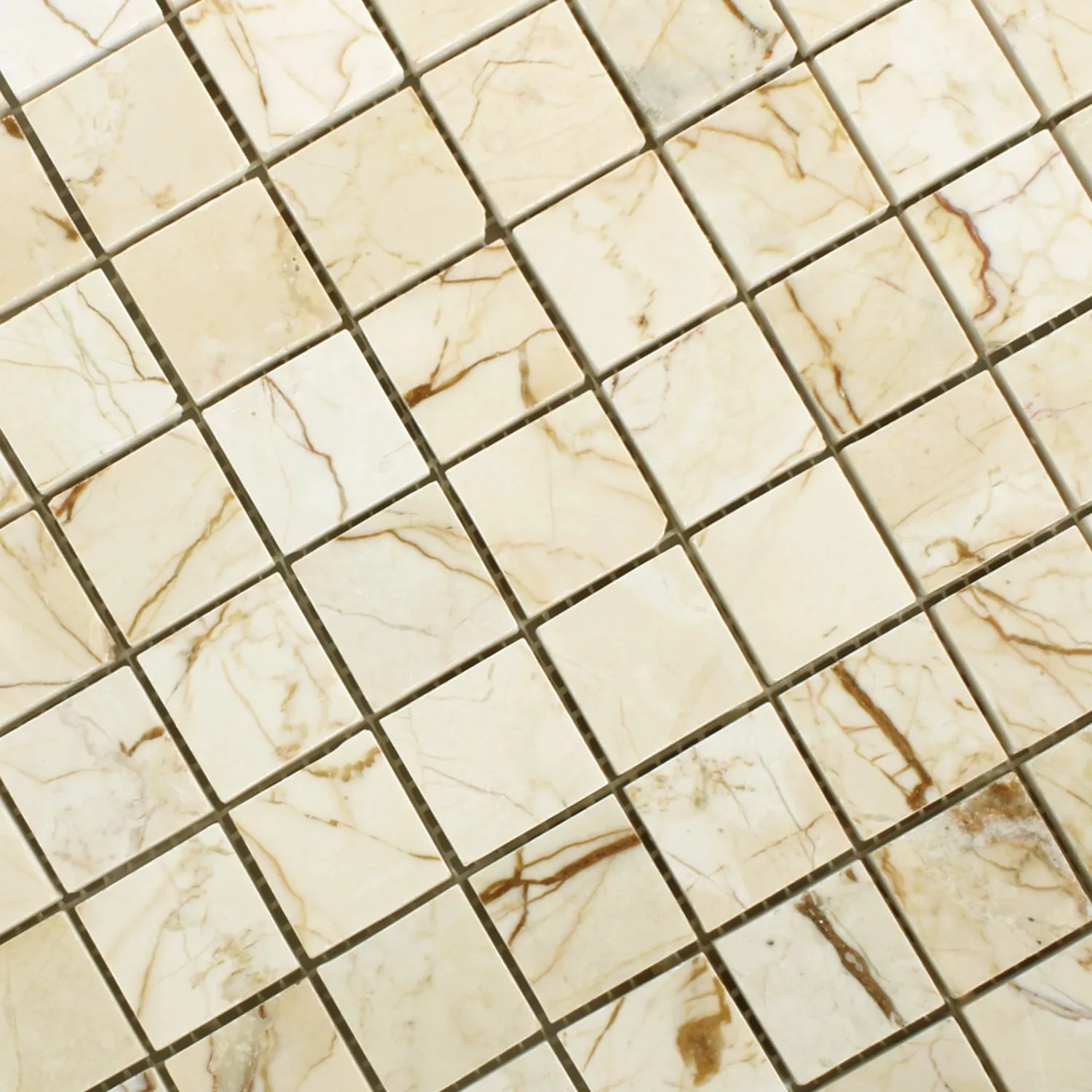 Vzorek Mozaiková Dlaždice Mramor Golden Cream Leštěná