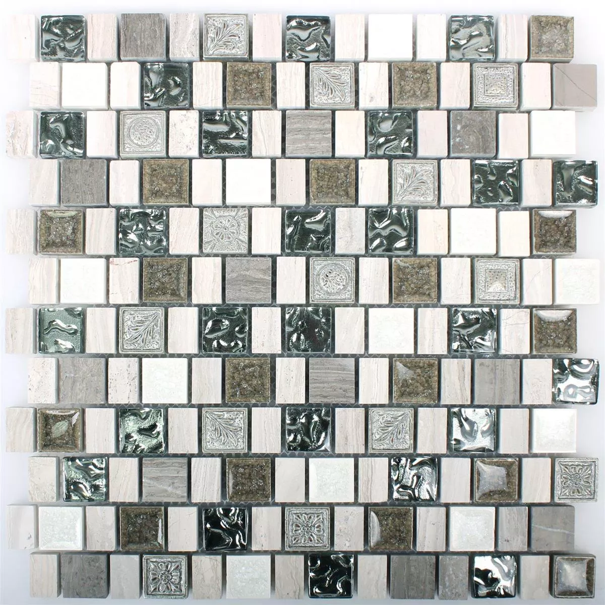 Mozaiková Dlaždice Dresden Multiformat  Dřevo White Mix