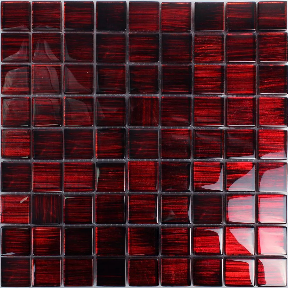 Skleněná Mozaika Dlaždice Tradition Tmavě Červená