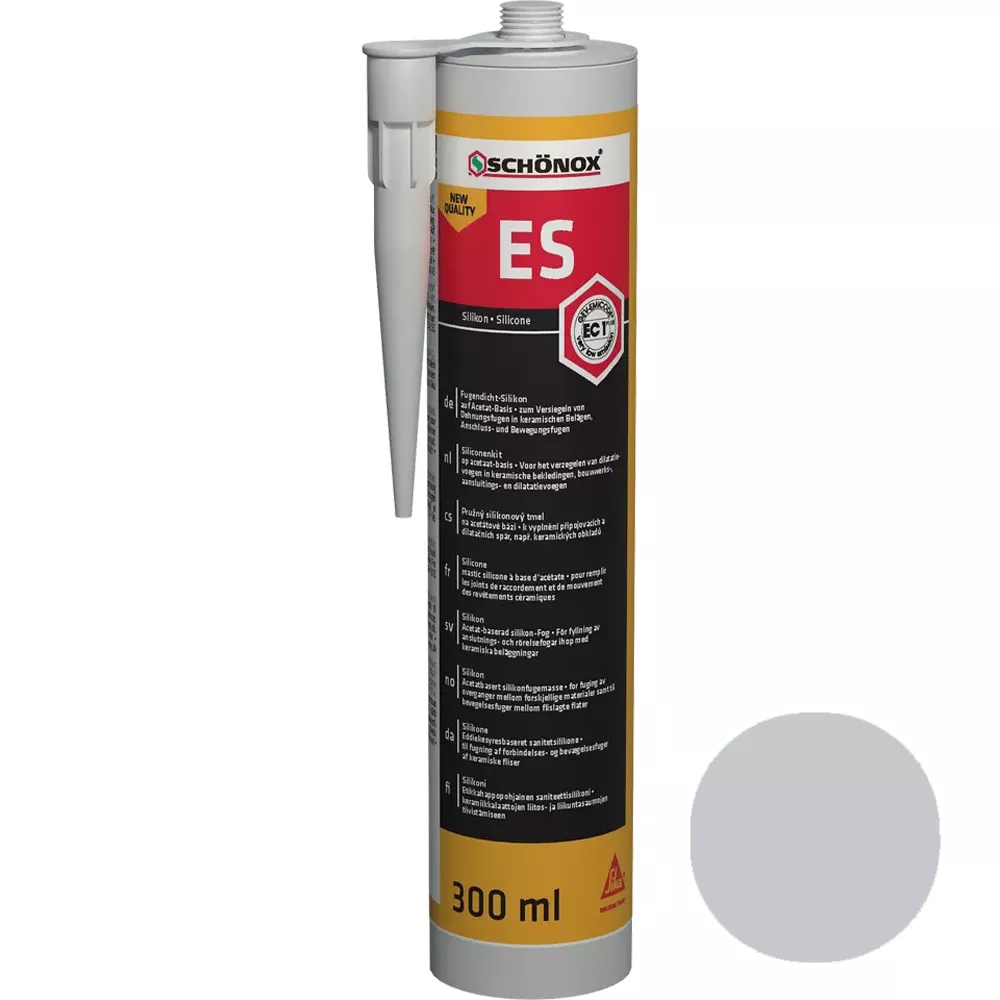 Schönox ES Stříbrně šedý Těsnící Silikon (300ml) Schönox ES Stříbrně šedý Těsnící Silikon (300ml)