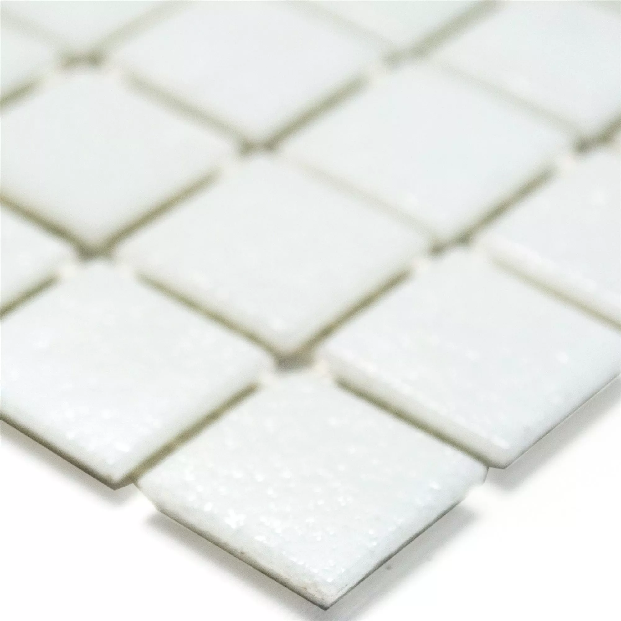 Skleněná Mozaika Dlaždice Bílá Uni 20x20x4mm Skleněná Mozaika Dlaždice Bílá Uni 20x20x4mm