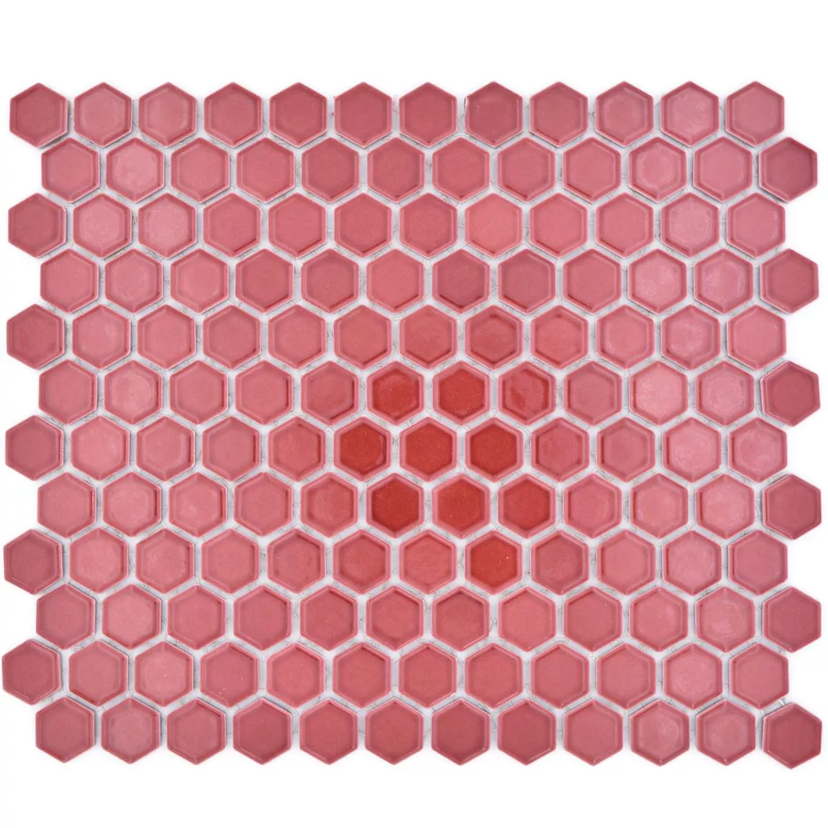 Vzorek z Keramická Mozaika Salomon Šestiúhelník Bordeaux Červená H23