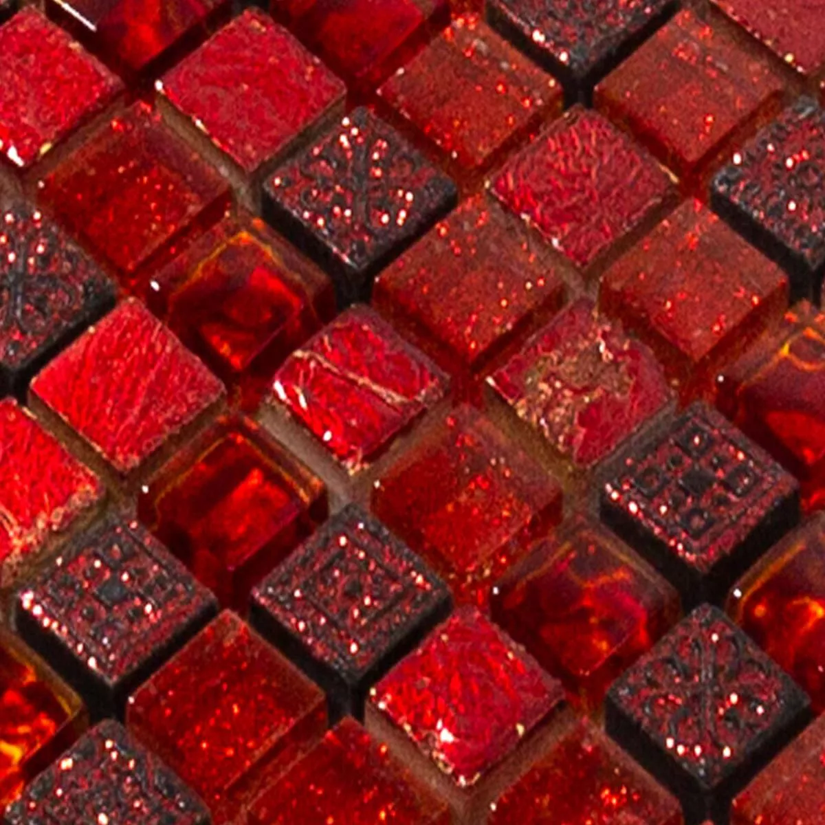 Vzorek Skleněná Mozaika Dlaždice Z Přírodního Kamene Cleopatra Červená