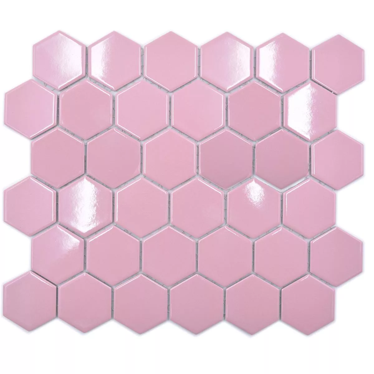 Vzorek z Keramická Mozaika Salomon Šestiúhelník Růžová H51