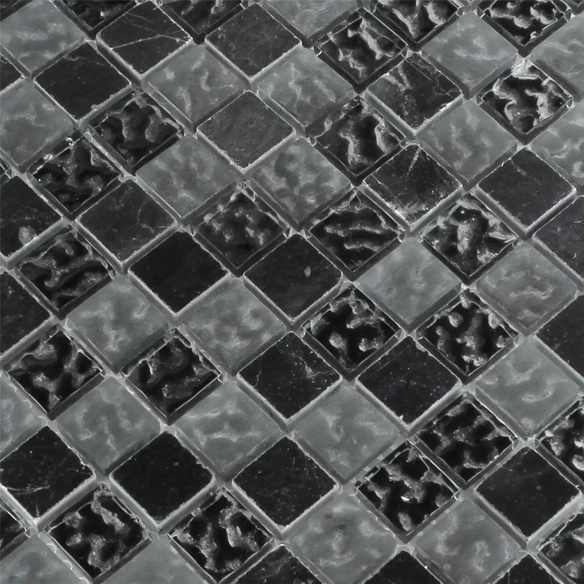 Vzorek Mozaiková Dlaždice Sklo Mramor Zambia Drážkovaný 