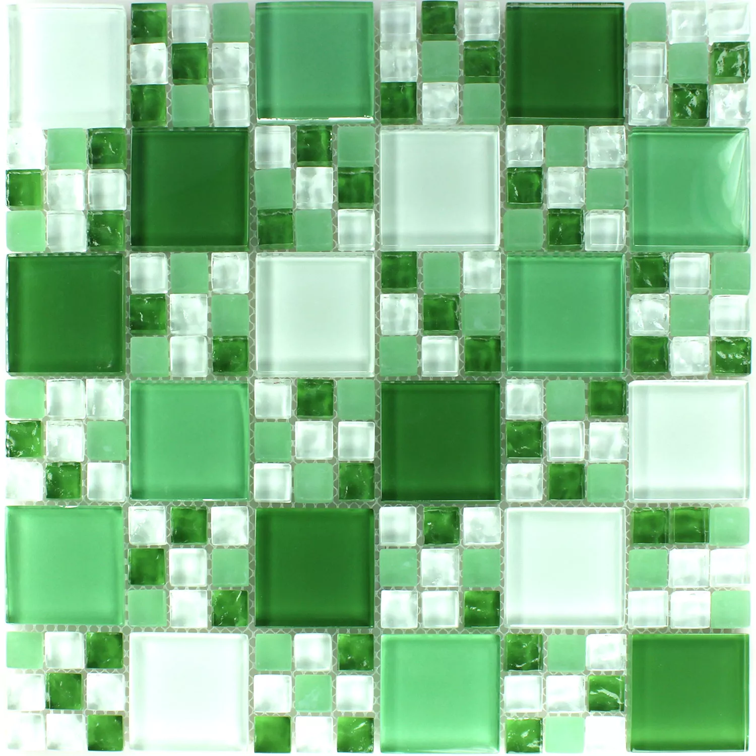 Mozaiková Dlaždice Sklo Křišťál Zelená Mix