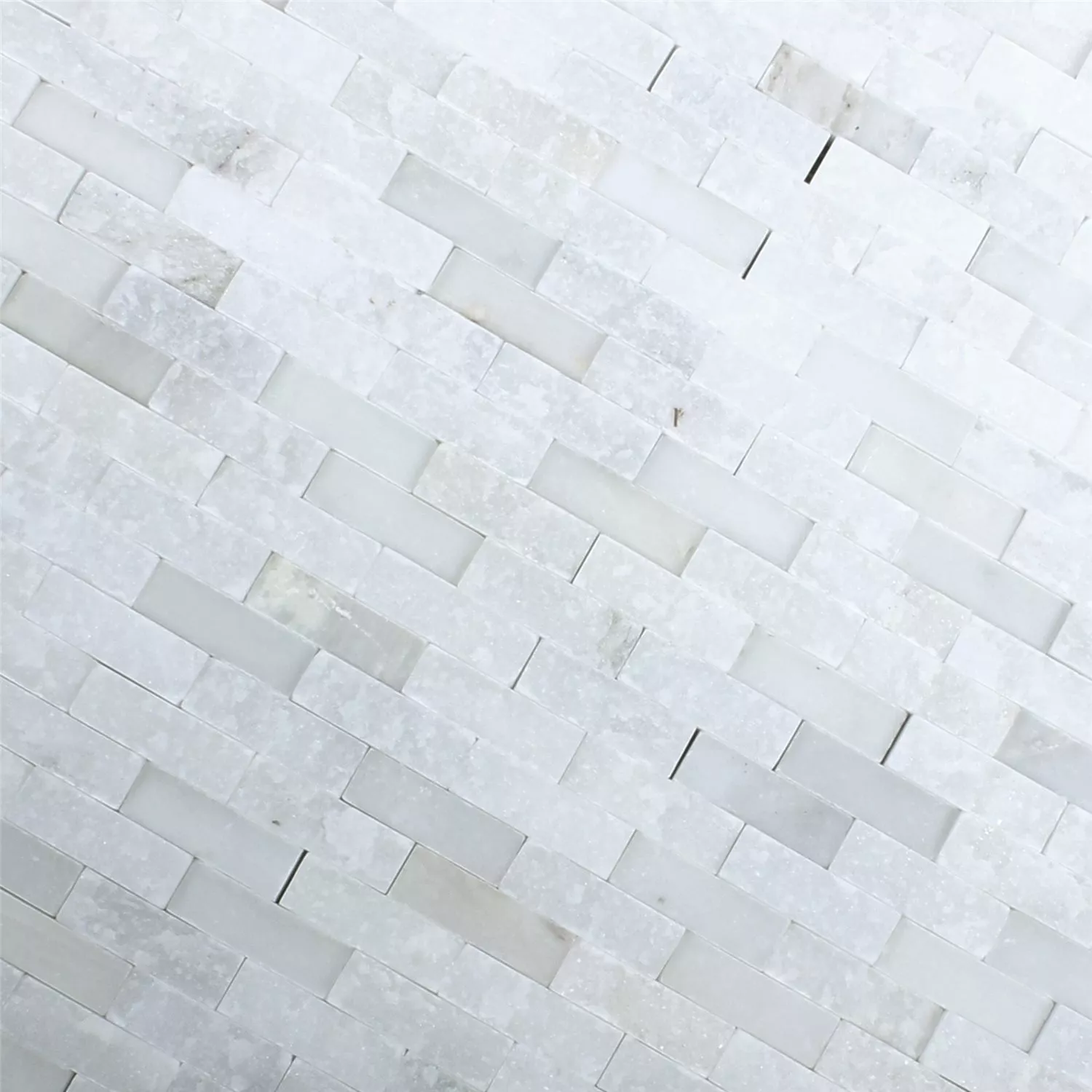Mozaiková Dlaždice Mramor Sirocco Bílá 3D