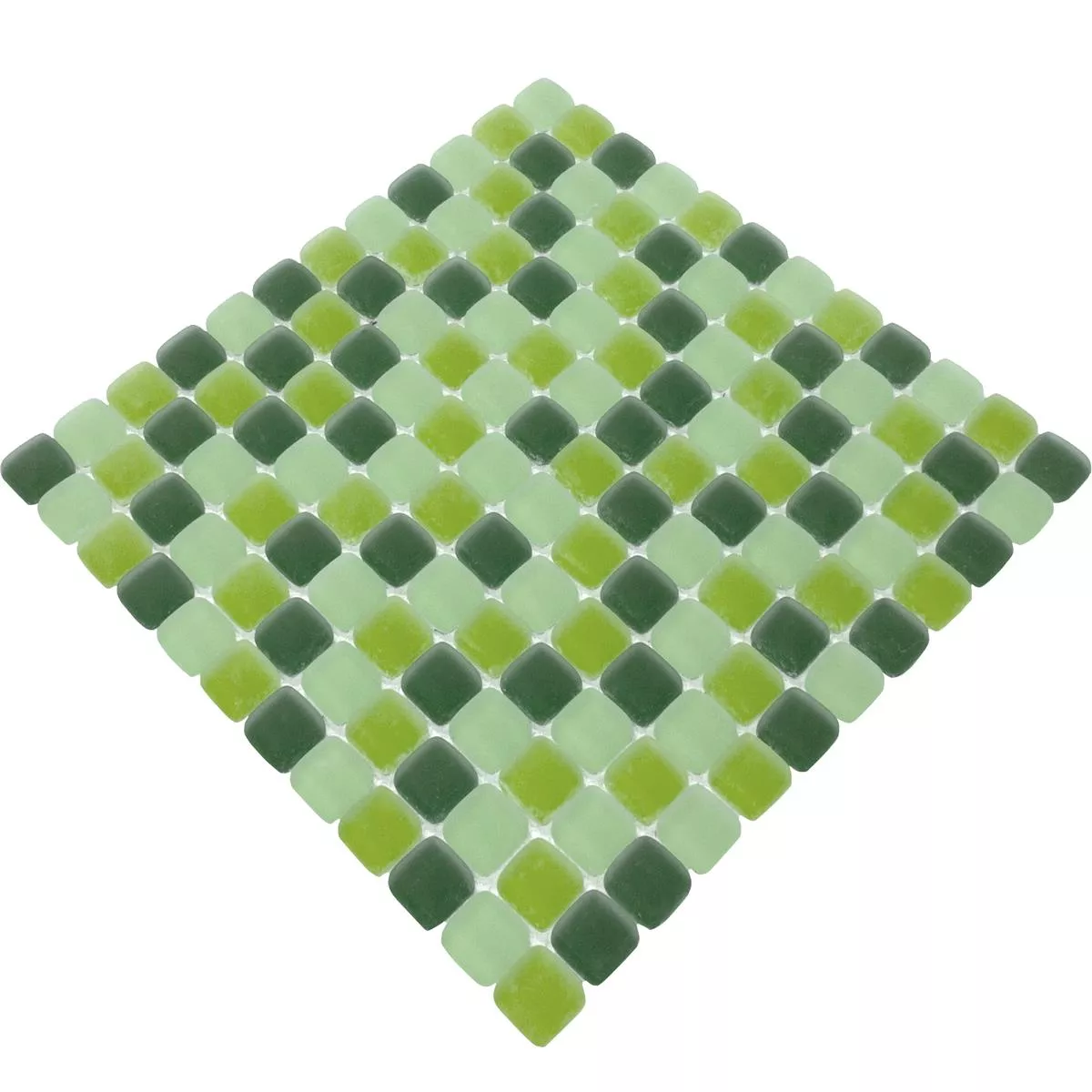 Skleněná Mozaika Dlaždice Ponterio Frosted Zelená Mix