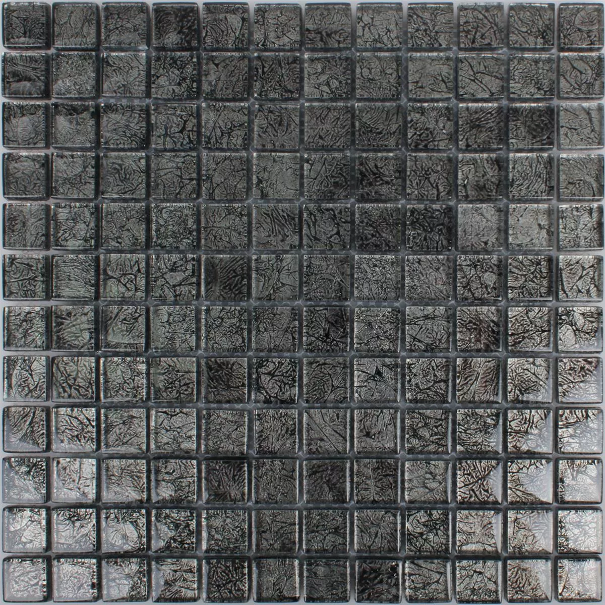 Mozaiková Dlaždice Sklo Kandila Černá 23x23x8mm