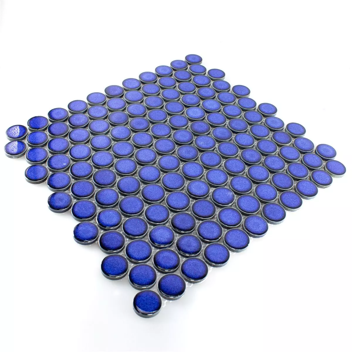 Vzorek Keramika Knoflíková Mozaiková Dlaždice Mission Modrá