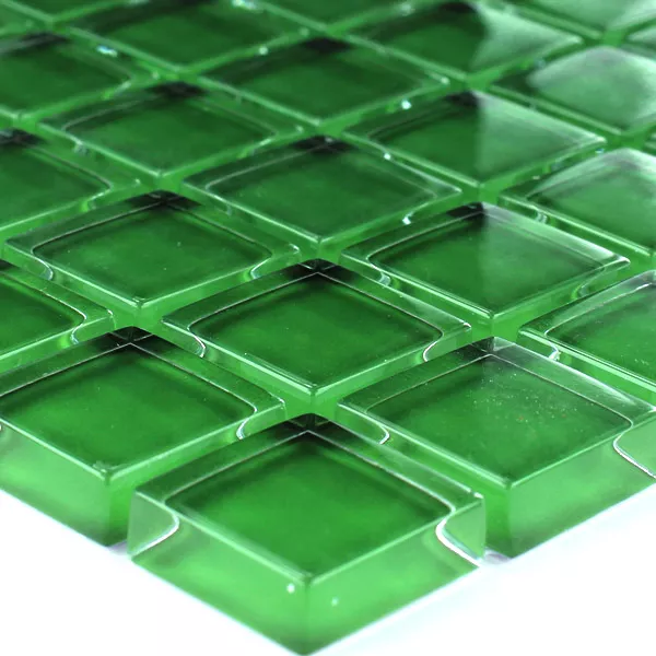 Skleněná Mozaika 23x23x8mm Zelená Uni