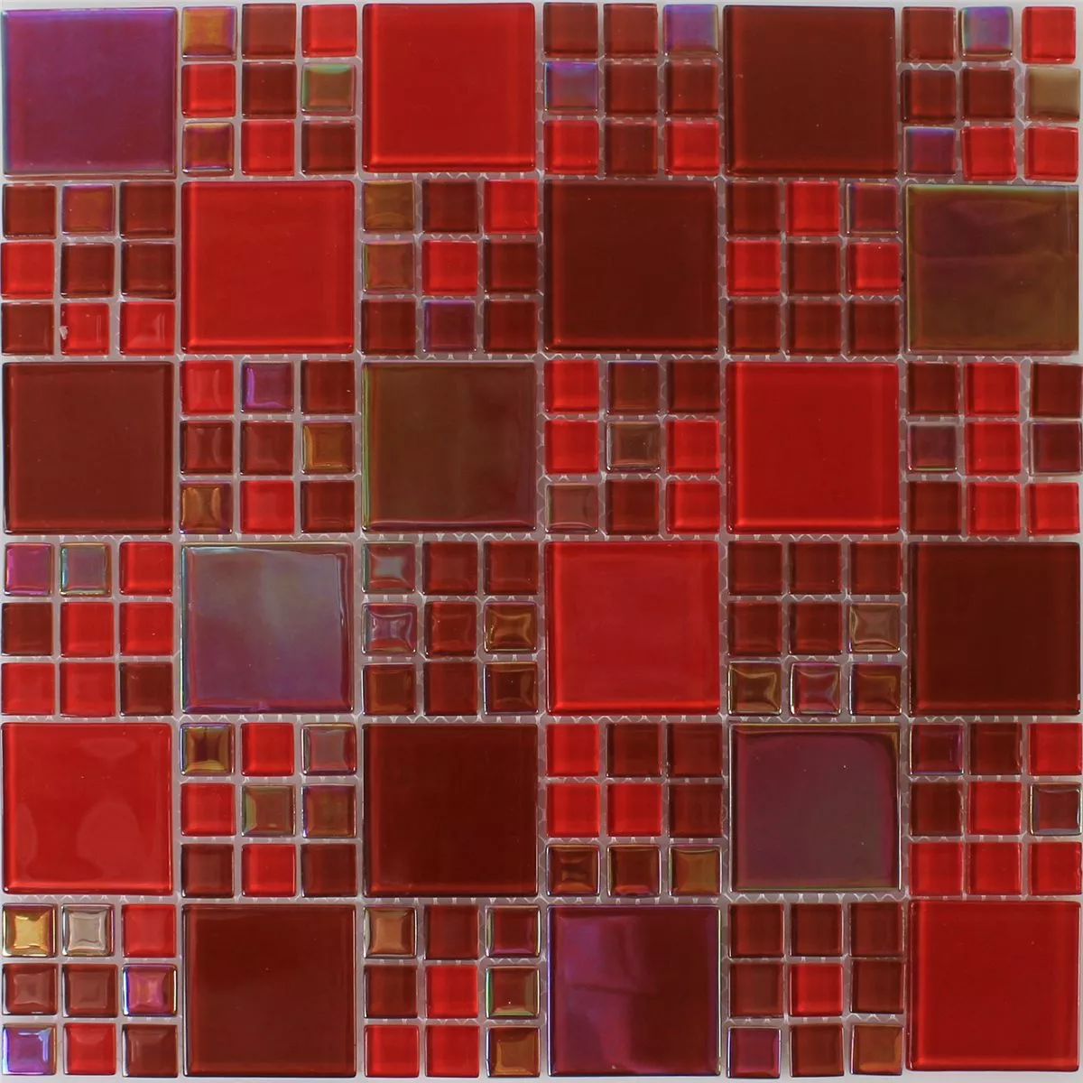 Skleněná Mozaika Dlaždice Červená Elox
