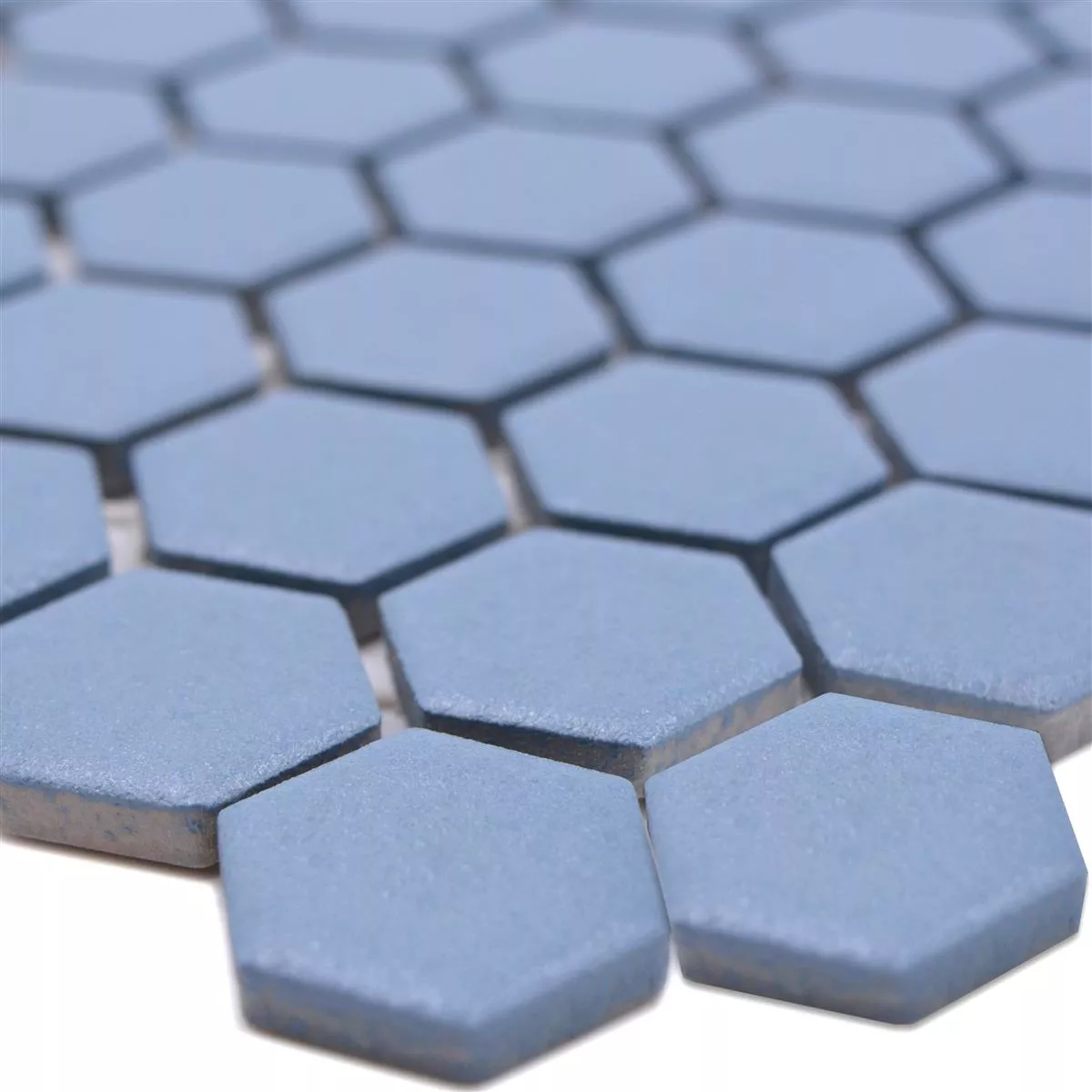Vzorek Keramická Mozaikové Bismarck R10B Šestiúhelník Modrá H23