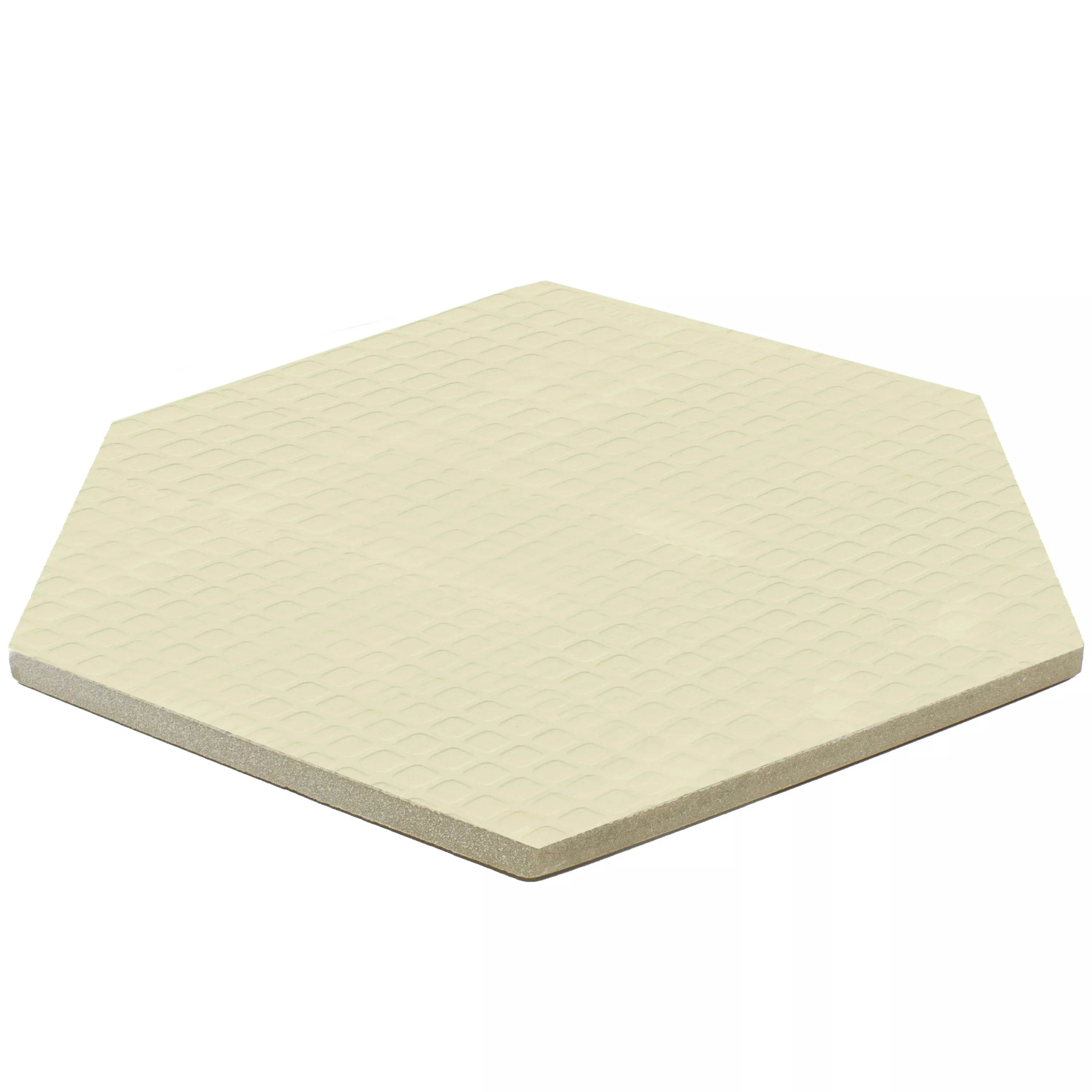 Vzorek Podlahové Dlaždice Arosa Matný Šestiúhelník Bílá 17,3x15cm