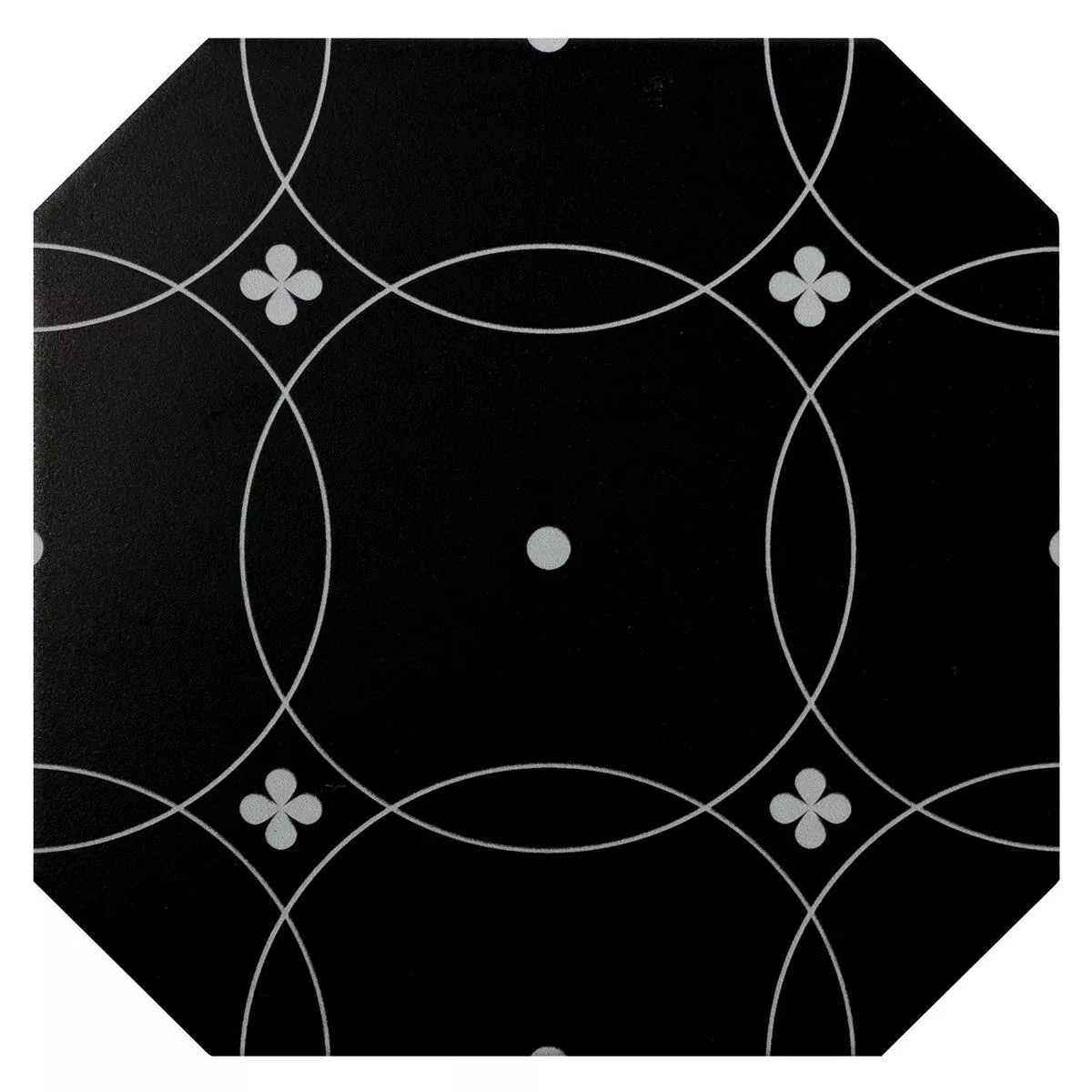 Kameniny S Porcelánovou Povrchovou Úpravou Dlaždice Genexia Černá Bílá Decor 1 Osmiúhelník 20x20cm Kameniny S Porcelánovou Povrchovou Úpravou Dlaždice Genexia Černá Bílá Decor 1 Osmiúhelník 20x20cm